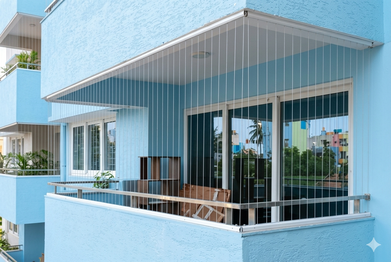 Modern bedroom window