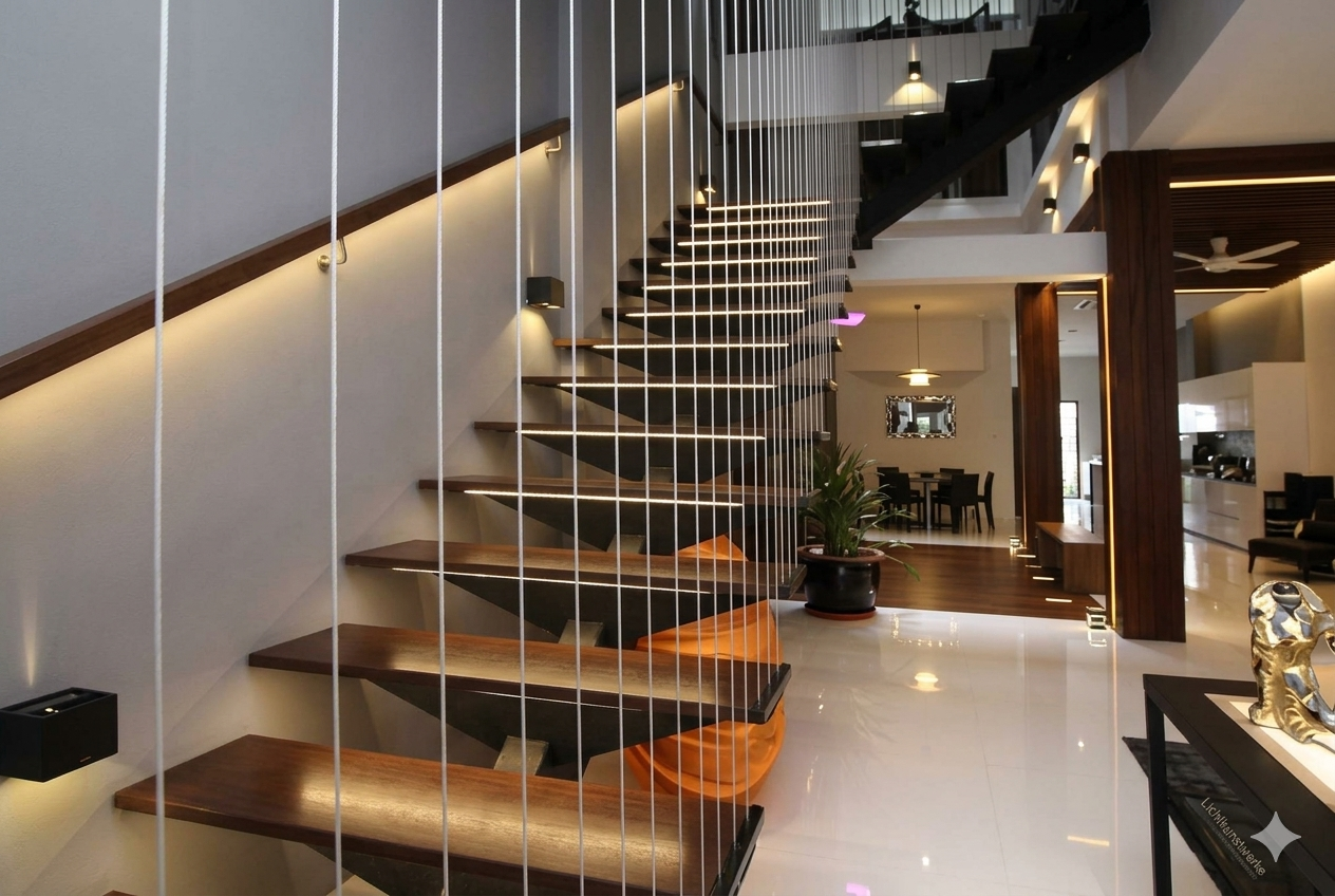 Stainless steel staircase railing