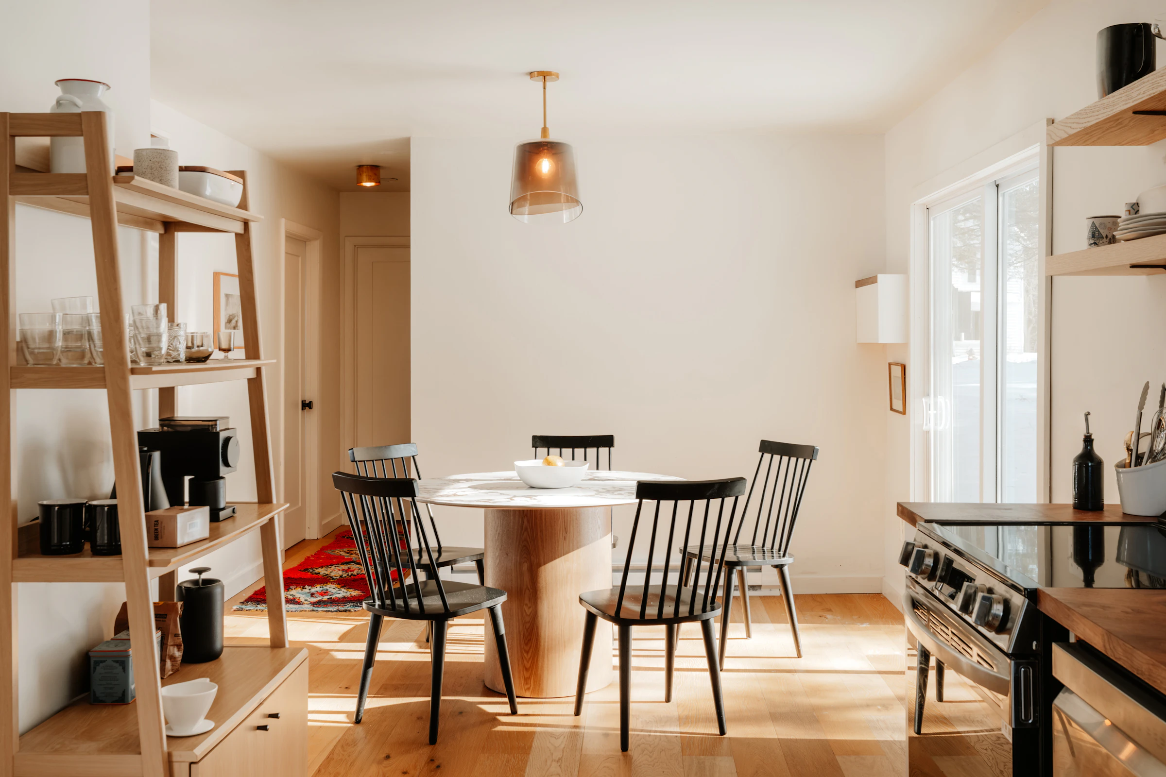 Modern Mumbai kitchen with slim aluminium glass shutter cabinets