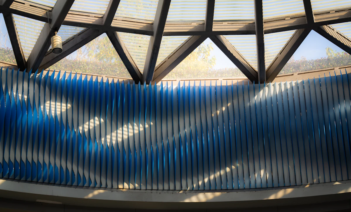 Mezzanine studio with mono-pitch skylight