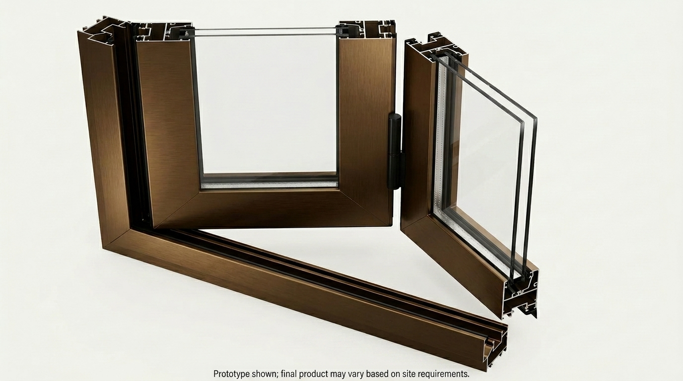 Thermal-broken aluminium frame profile