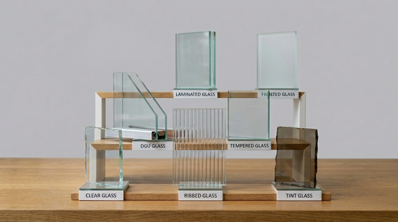 Toughened glass panel detail