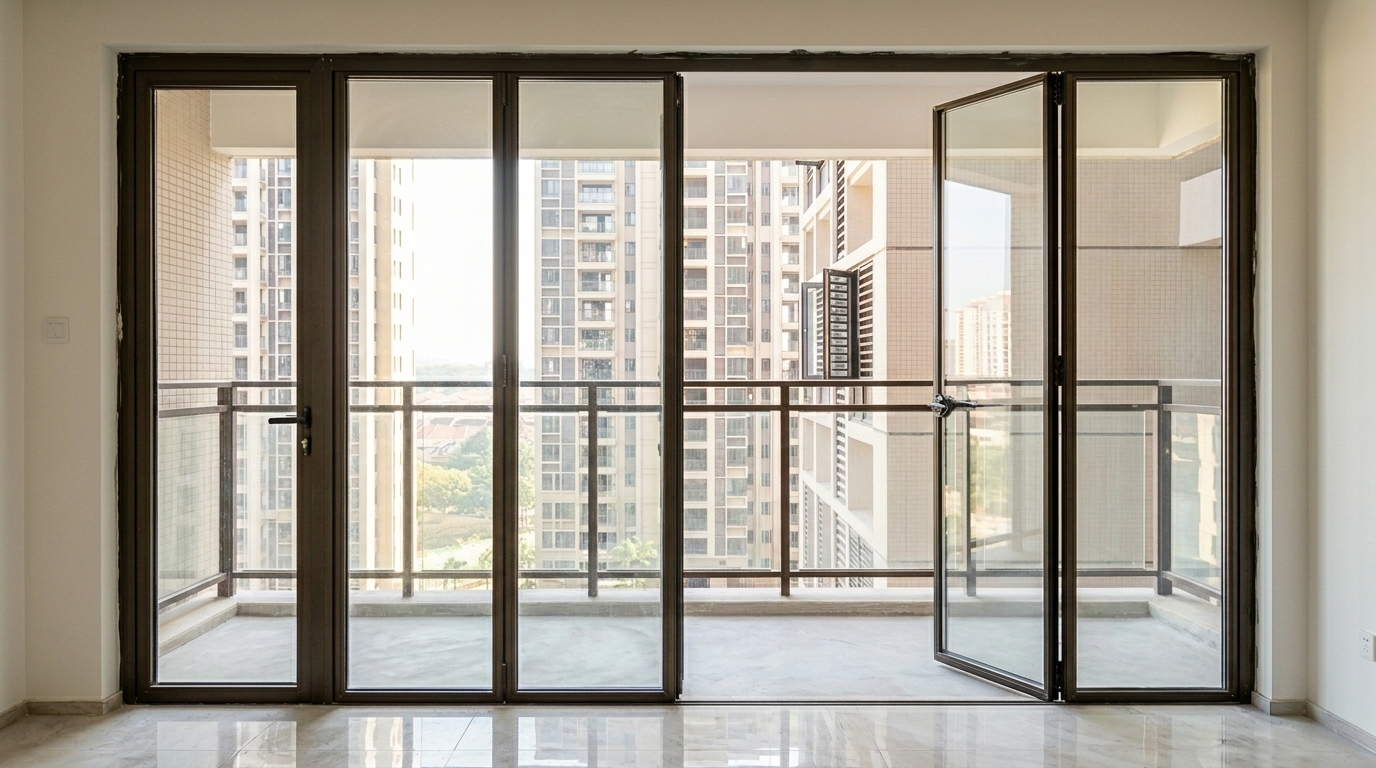 Penthouse terrace with bi-fold doors